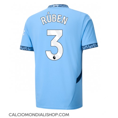 Maglie da calcio Manchester City Ruben Dias #3 Prima Maglia 2024-25 Manica Corta